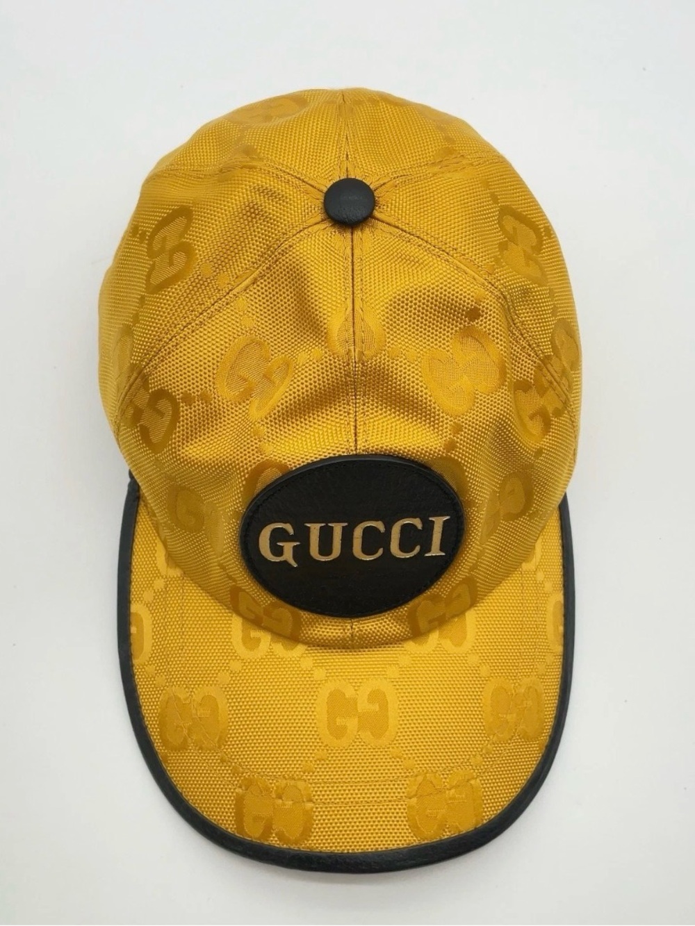 Auth GUCCI Off The Grid GG Nylon Yellow M 58 Baseball Cap - Picture 7 of 16